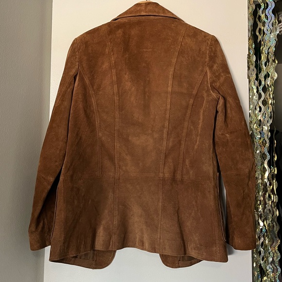 Simon Chang Brown Suede Blazer - Picture 11 of 14